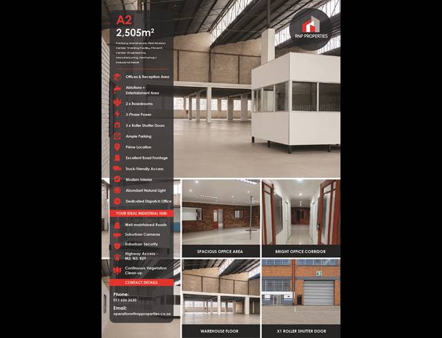 Industrial property to rent in HERIOTDALE